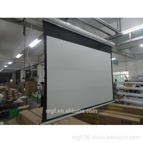 Fashionable 150 inch False ceiling tension projector screen for 3d home theater projection
